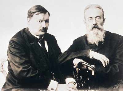 Photograph of Glazunov and Rimsky-Korsakov by Unbekannt Unbekannt